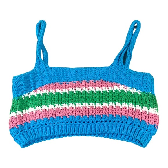 ZARA Bloggers Favorite MATCHING SET Crochet Crop Top & Cardigan Sweater Sz M - Picture 5 of 13